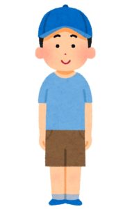 ハーフパンツの子供