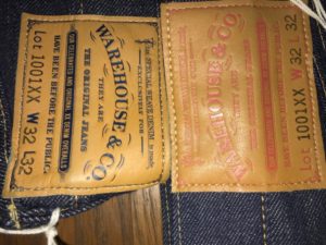ウエアハウス lot1001xx革パッチ