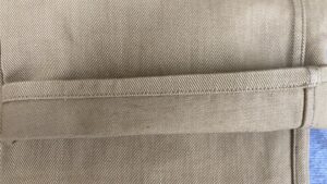 シングルステッチの裾部分